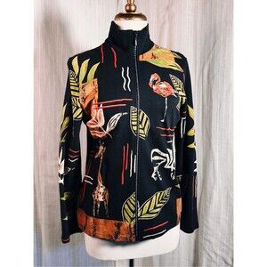 Jess & Jane Jacket Size M VTG 90's Tropical Abstract Maximalist Ballet Core